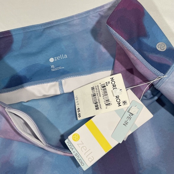 NWT Zella [ XL‎ ] Live In High Waist Ankle Leggings in Purple Mult Swan - Picture 4 of 12